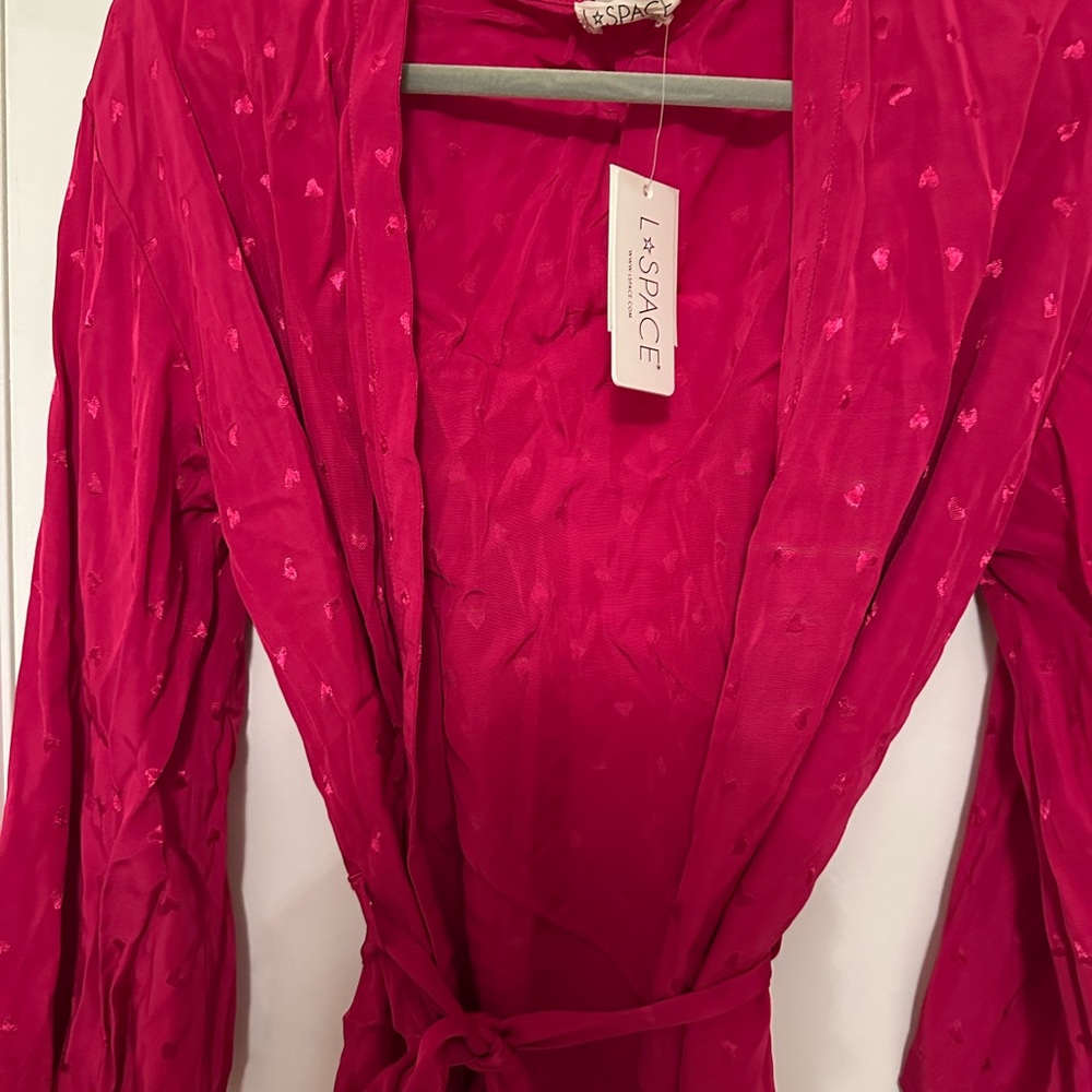L*Space Moonlit Heart Fuchsia Robe - Picture 3 of 4